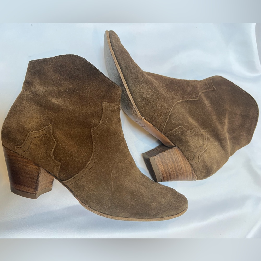 Timeless Isabel Marant zip up Dicker boots in chocolate suede FR38